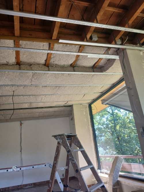 Chantier de charpente et isolation des combles Expert Isolation