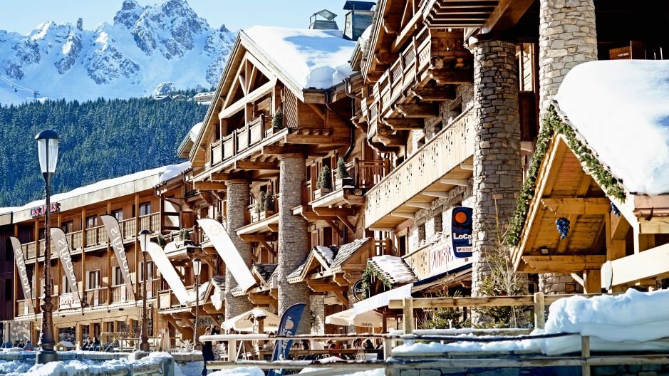 Chalets de station en hiver